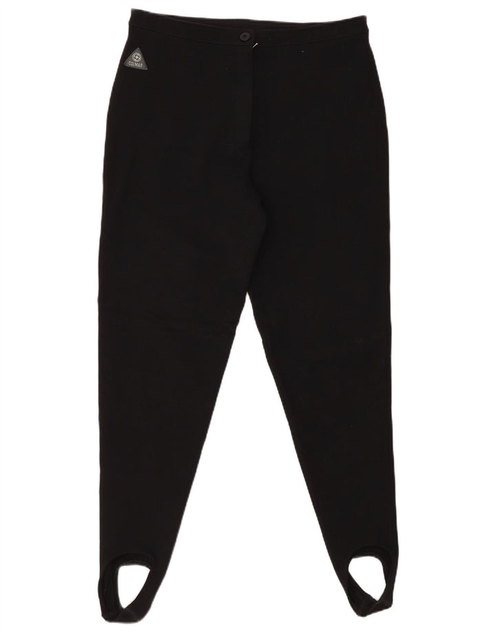 COLMAR Womens High Waist Stirrup Casual Trousers IT 48 XL W30 L29 Black