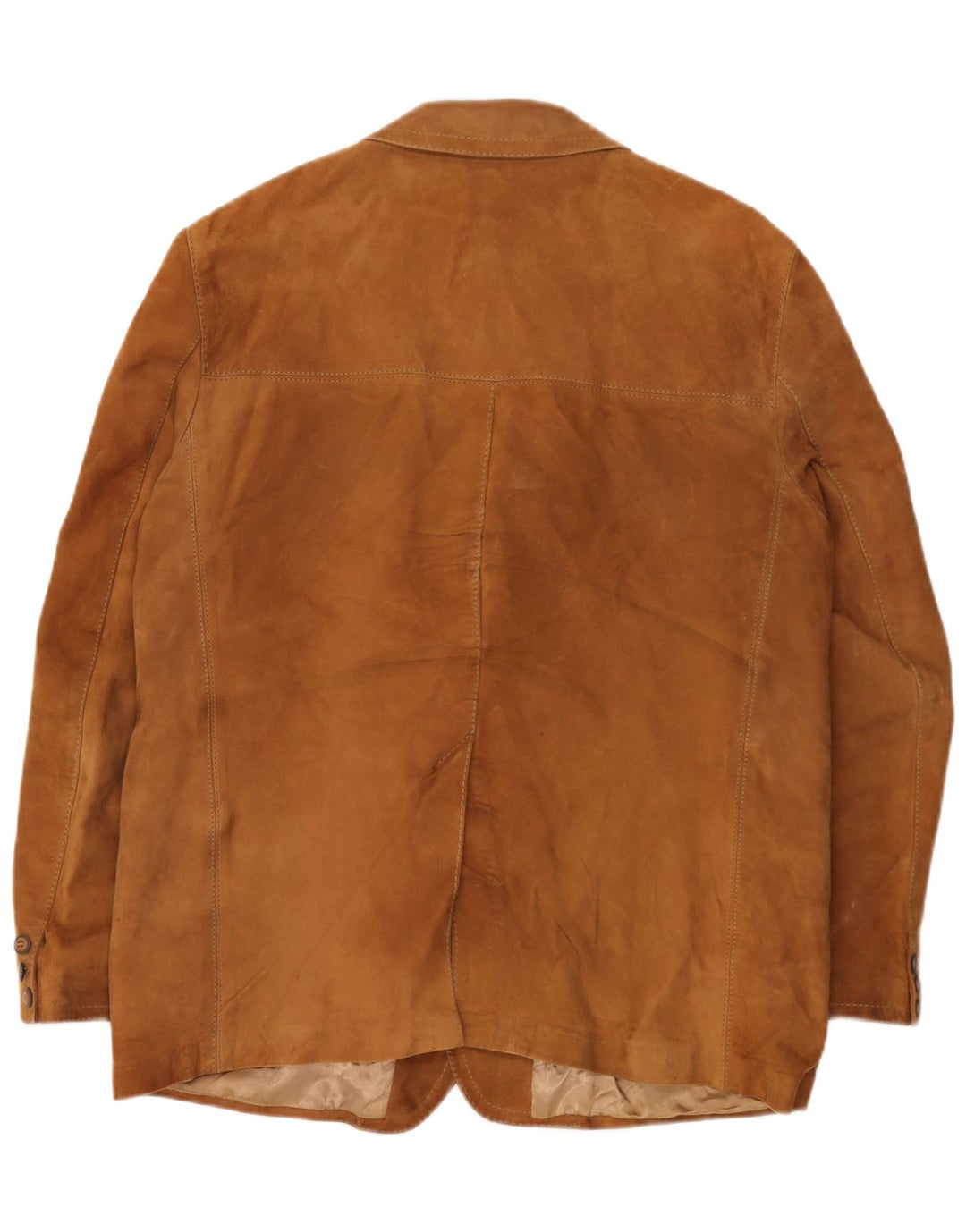Vintage Mens 3 Button Suede Blazer Jacket UK 40 Large Beige