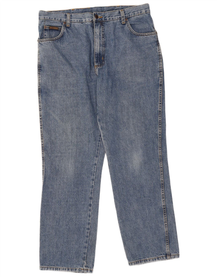 Wrangler Mens Texas Straight Jeans W38 L30 Blue Cotton
