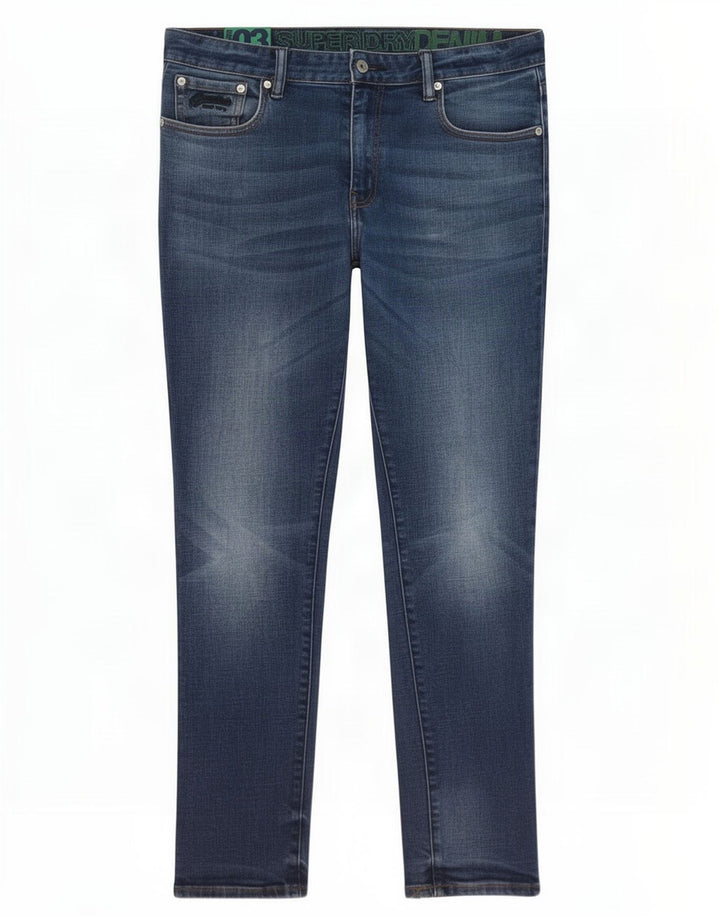 Superdry Womens Slim Jeans W34 L29 Blue Cotton