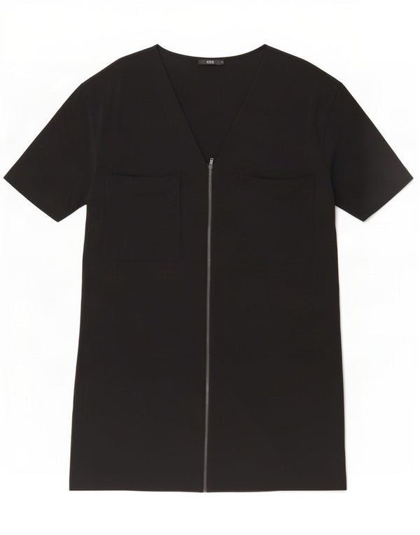 Cos Womens Oversized Shift Dress UK 16 Large Black Viscose