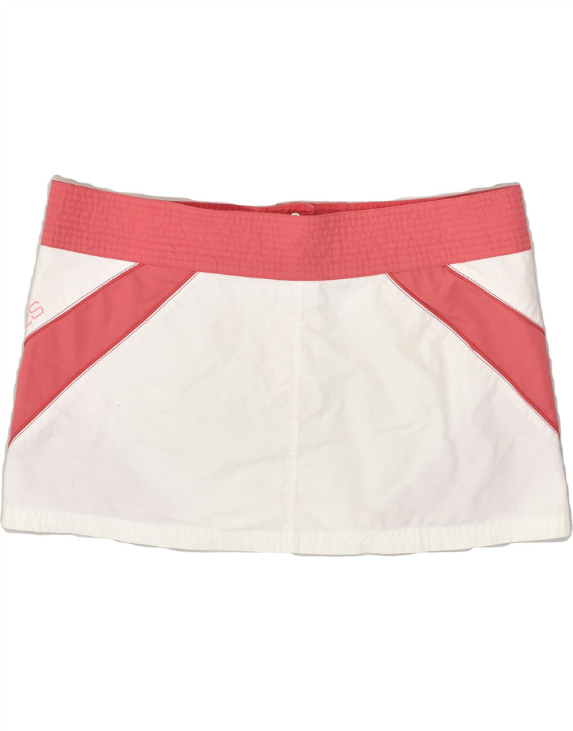 NORTH SAILS Womens Tennis Skirt UK 14 Large White Colourblock Cotton | Vintage North Sails | Thrift | Second-Hand North Sails | Used Clothing | Messina Hembry 