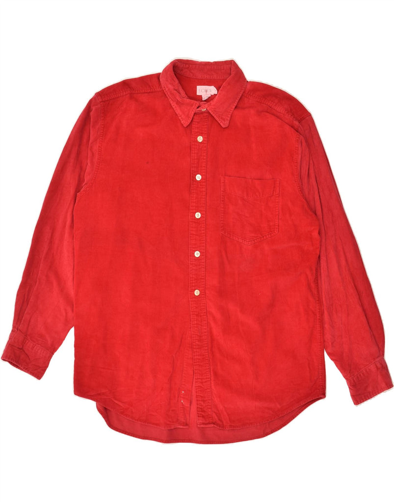 J. CREW Mens Corduroy Shirt Large Red Cotton | Vintage J. Crew | Thrift | Second-Hand J. Crew | Used Clothing | Messina Hembry 