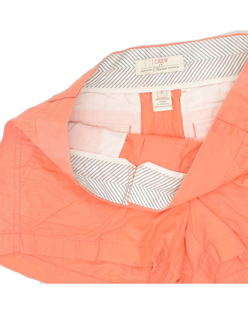 J. CREW Womens Broken In Chino Shorts US 2 XS W30 Orange Cotton | Vintage J. Crew | Thrift | Second-Hand J. Crew | Used Clothing | Messina Hembry 