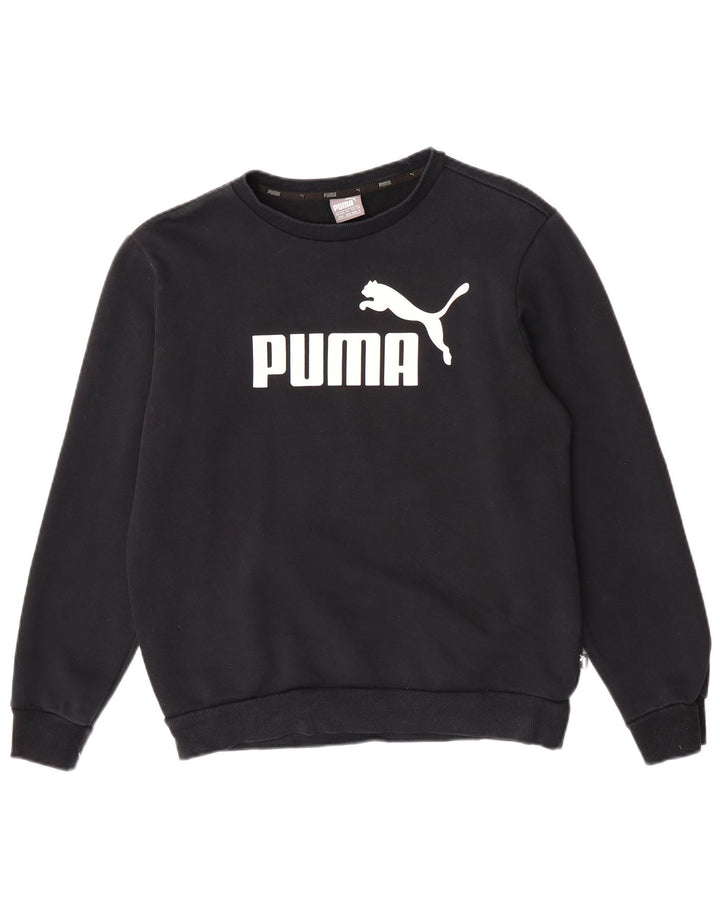 Puma Mens Graphic Sweatshirt Jumper Medium Black Cotton