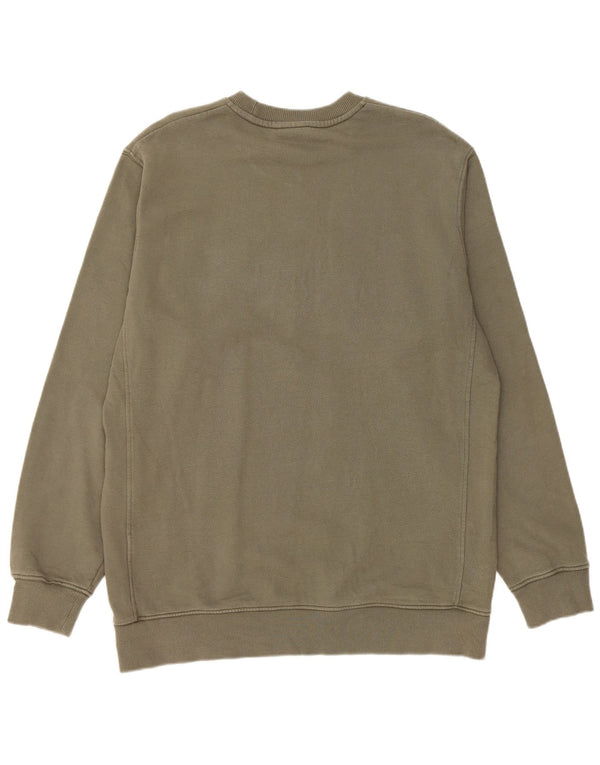 Lee Mens Graphic Sweatshirt Jumper Medium Khaki Cotton