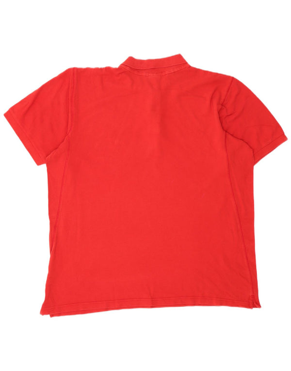 NIKE Mens Polo Shirt UK 45/47 XL Red Cotton