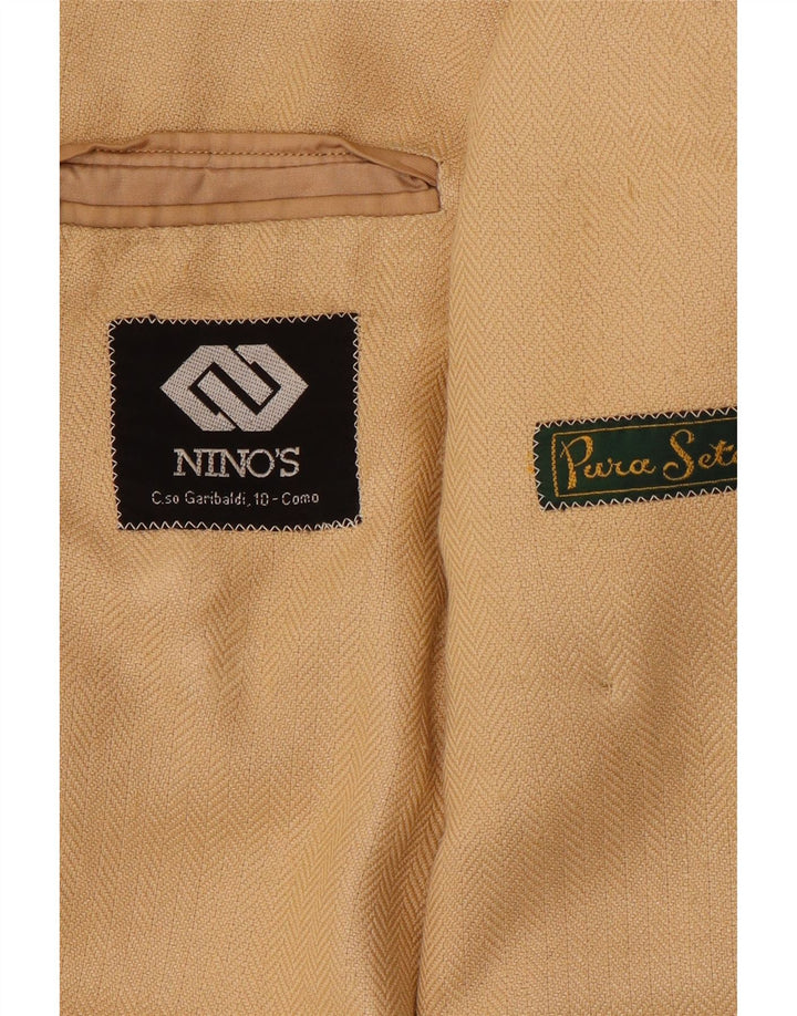 Vintage Mens Double Breasted Blazer Jacket IT 50 Large Beige