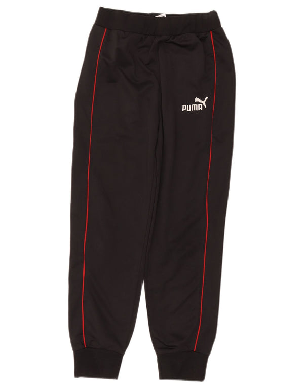 PUMA Boys Tracksuit Trousers Joggers 9-10 Years Black Polyester