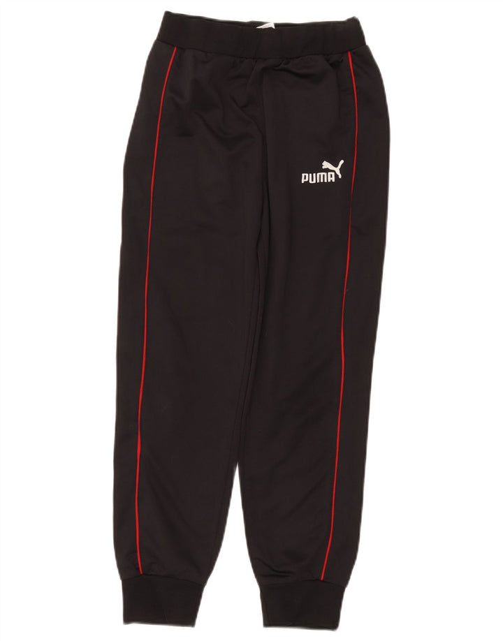 PUMA Boys Tracksuit Trousers Joggers 9-10 Years Black Polyester