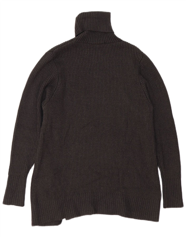 Zara Womens Roll Neck Jumper Sweater UK 10 Small Black Viscose