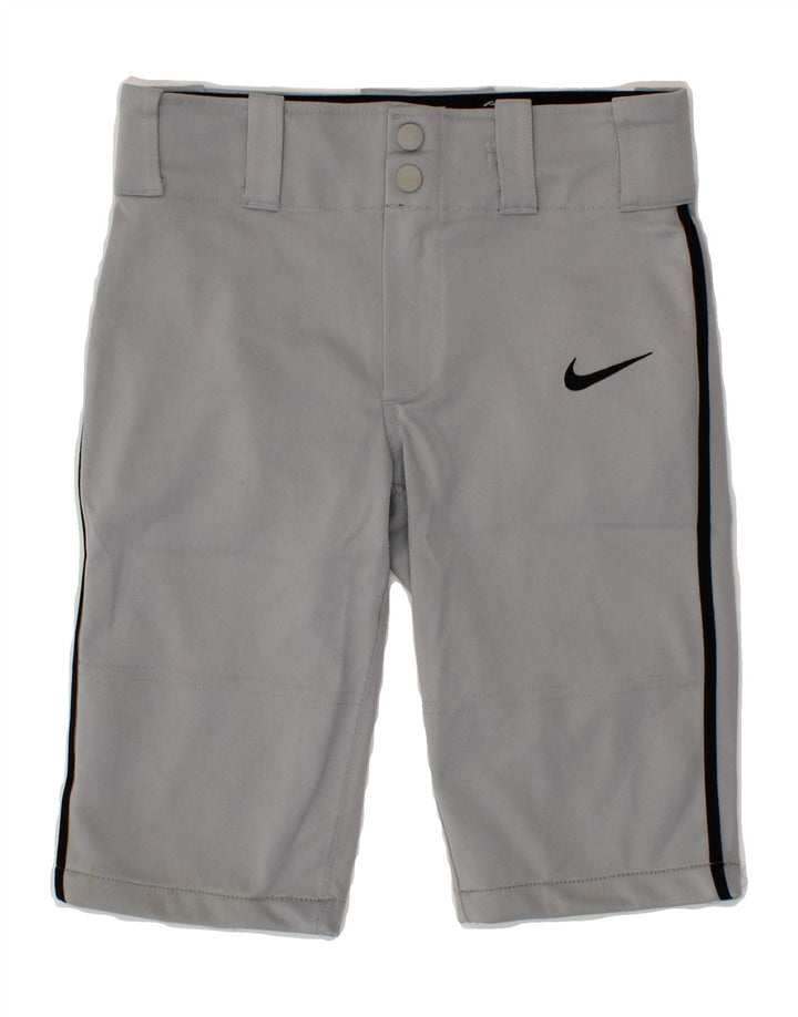 NIKE Boys Dri Fit Casual Shorts 8-9 Years Small W26 Grey Polyester Vintage Nike and Second-Hand Nike from Messina Hembry 
