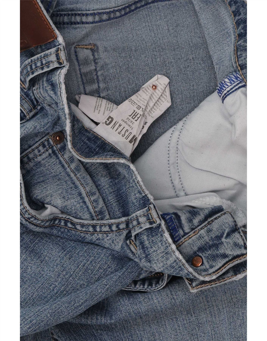 Mustang Mens Tramper Straight Jeans W33 L32 Blue Cotton