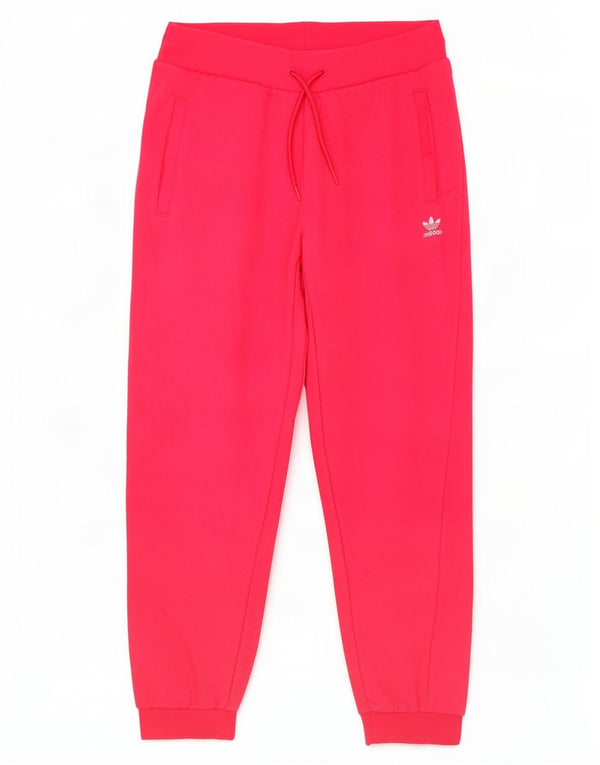 Adidas Womens Tracksuit Trousers Joggers UK 14 Medium Pink Cotton