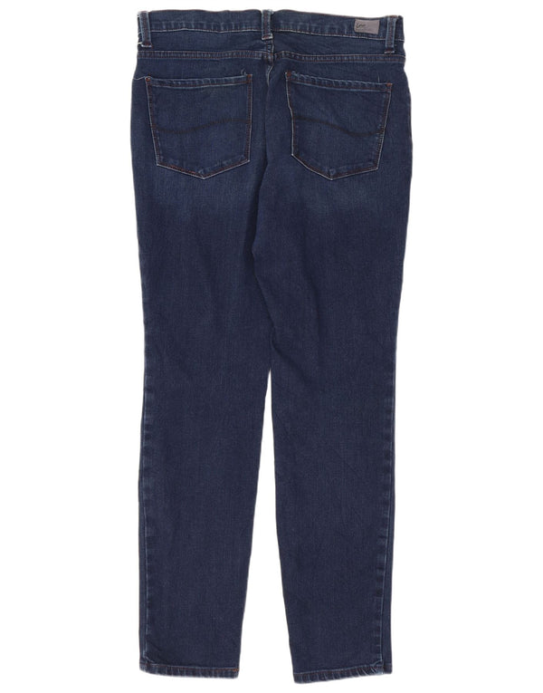 Lee Womens Modern Rise Skinny Jeans US 10 Large W30 L28 Navy Blue Cotton