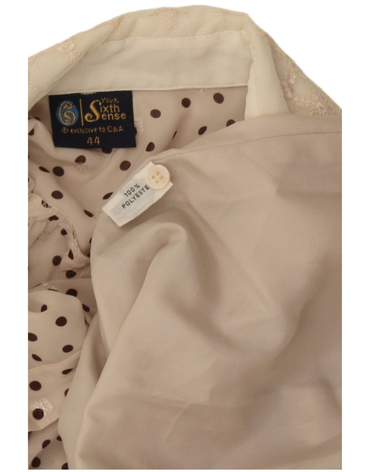 Your Sixth Sense Womens A-Line Dress IT 44 Medium Beige Spotted Polyester