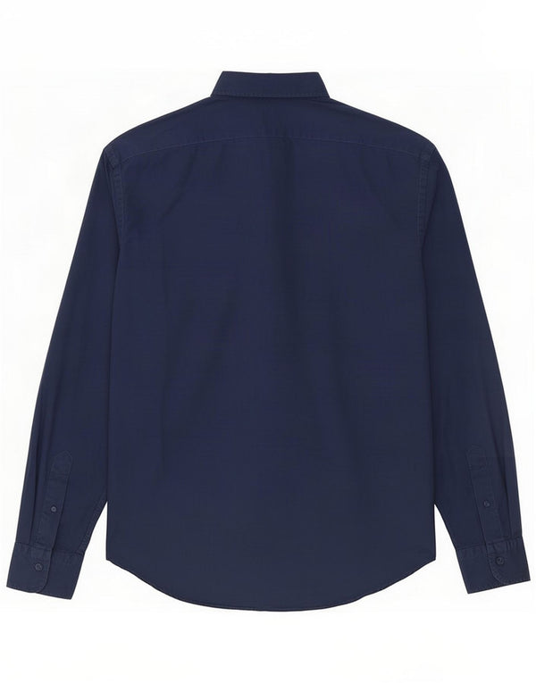 Avirex Mens Military Shirt Large Navy Blue Cotton