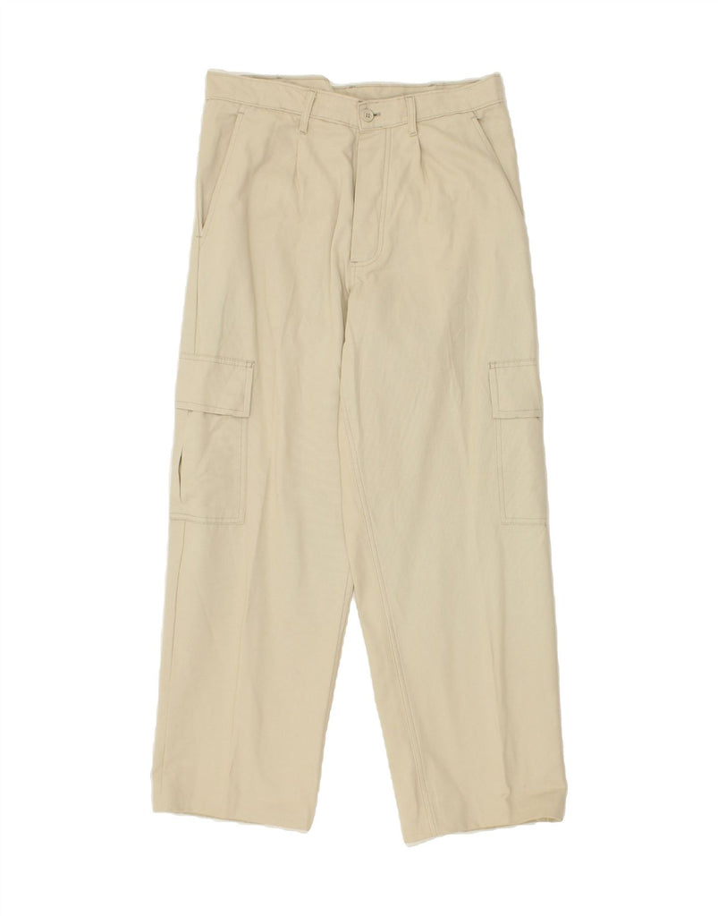 VINTAGE Womens Pantalone Straight Cargo Trousers Medium W32 L27 Beige | Vintage Vintage | Thrift | Second-Hand Vintage | Used Clothing | Messina Hembry 