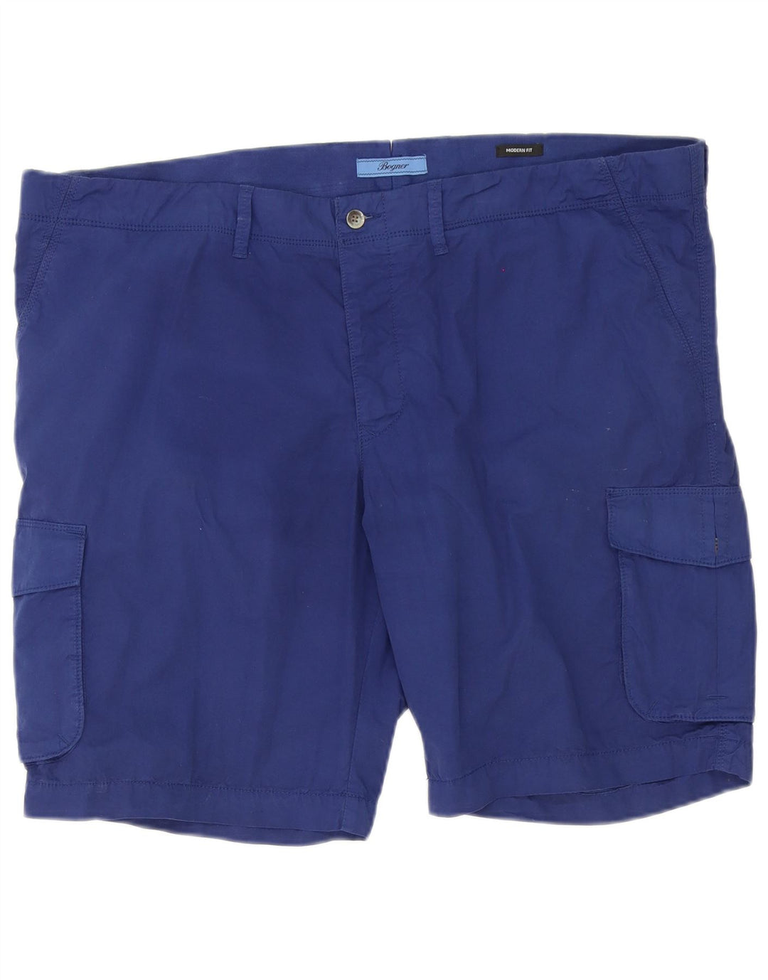 Bogner Mens Modern Fit Cargo Shorts 3XL W44 Blue Cotton