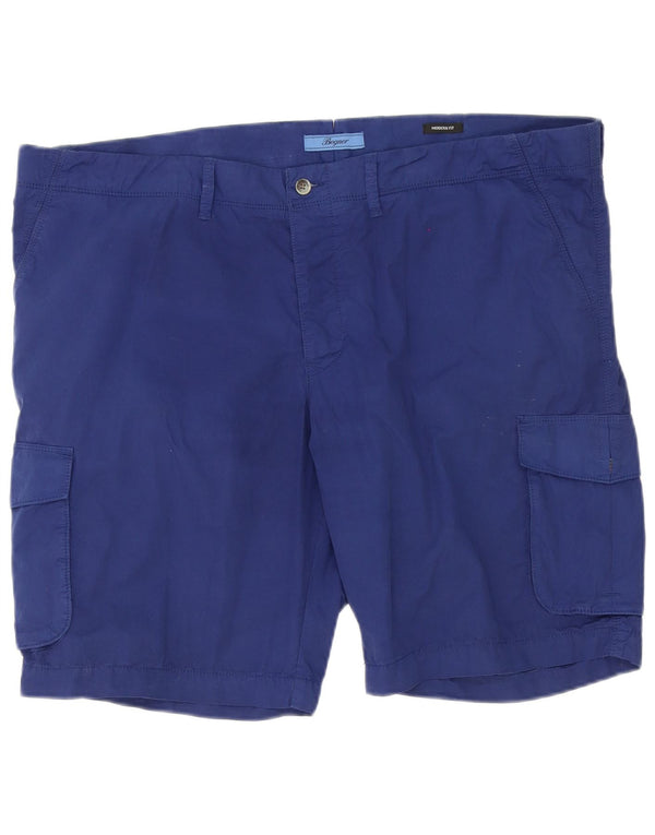 Bogner Mens Modern Fit Cargo Shorts 3XL W44 Blue Cotton