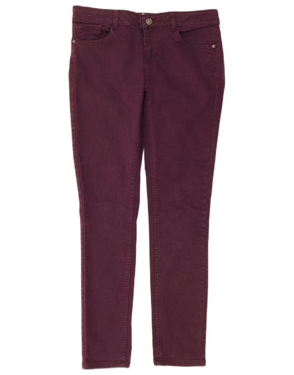 Fat Face Womens Skinny Jeans UK 10 Small W30 L29 Purple Cotton