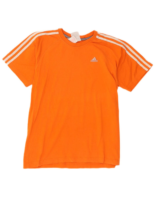 Adidas Boys T-Shirt Top 15-16 Years XL Orange Cotton Sports