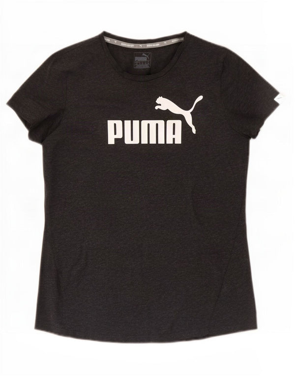 Puma Womens Graphic T-Shirt Top UK 14 Medium Grey Polyester