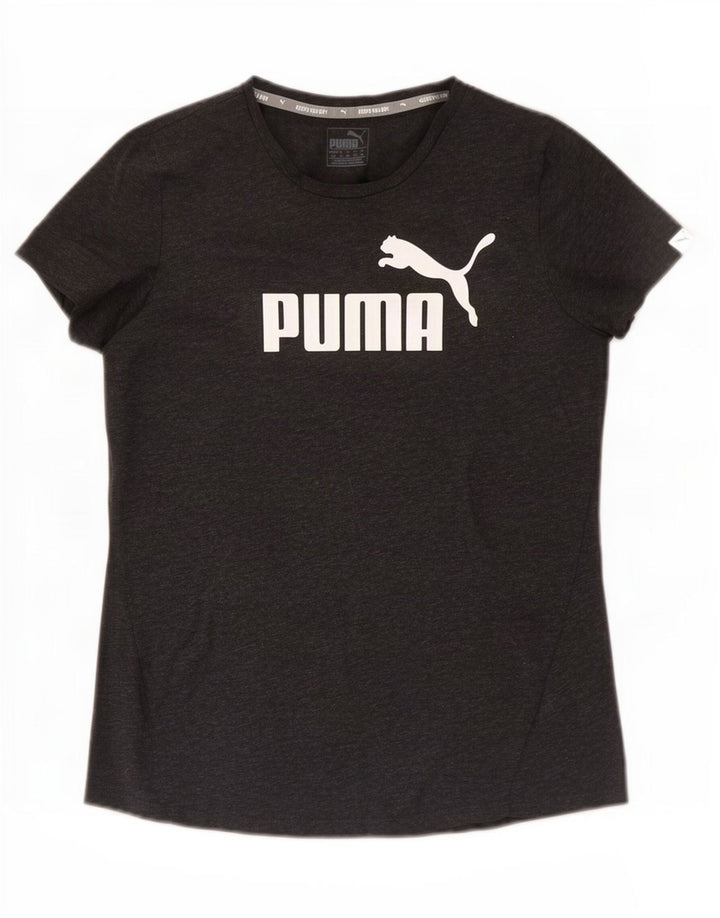Puma Womens Graphic T-Shirt Top UK 14 Medium Grey Polyester