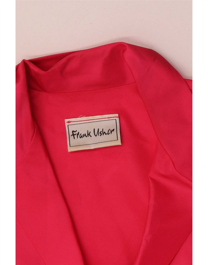 Frank Usher Womens Long Sleeve Blouse Top IT 44 Medium Pink Polyester