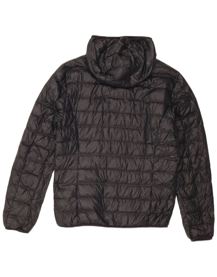 Emporio Armani Mens Hooded Padded Jacket UK 38 Medium Black Polyamide