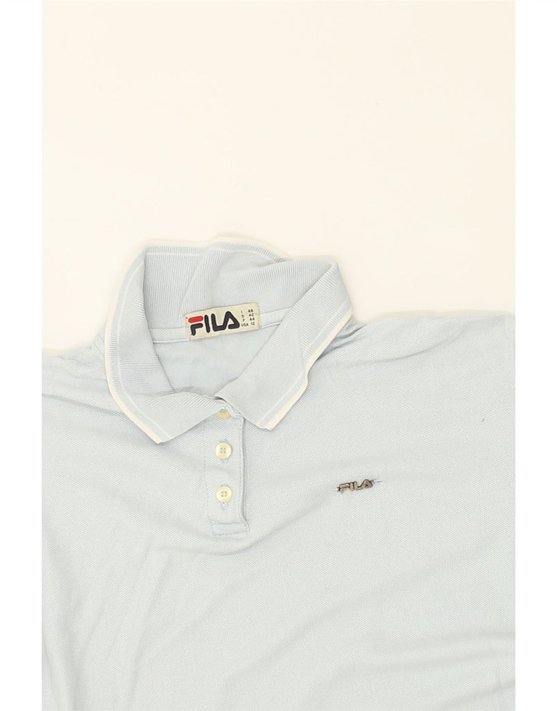 FILA Womens Polo Shirt US 12 Large Blue Cotton | Vintage Fila | Thrift | Second-Hand Fila | Used Clothing | Messina Hembry 