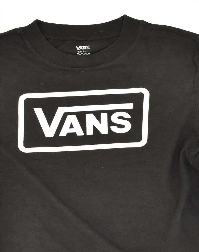 VANS Womens Graphic T-Shirt Top Small Black Cotton | Vintage Vans | Thrift | Second-Hand Vans | Used Clothing | Messina Hembry 