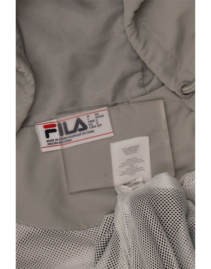 Fila Mens Zip Hoodie Sweater Small Grey Colourblock Polyester
