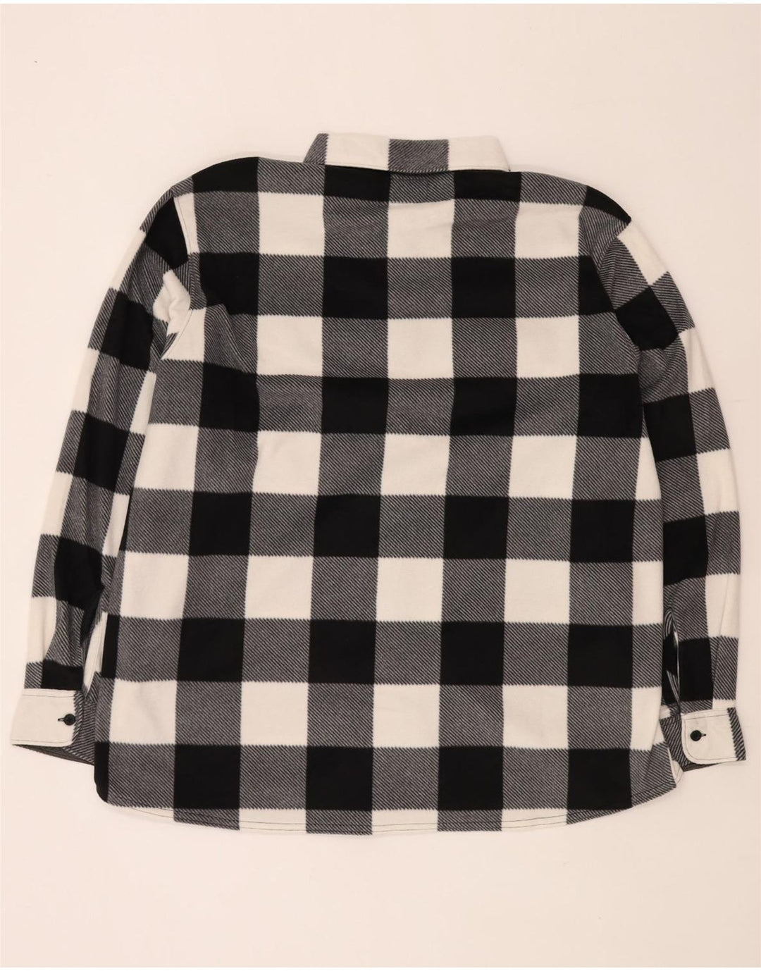 Wrangler Mens Fleece Shirt 2XL Black Gingham Polyester