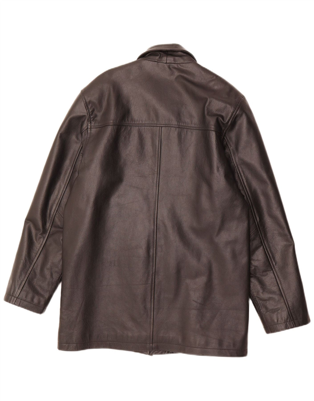 JACK & JONES Mens Leather Jacket UK 36 Small Black Leather
