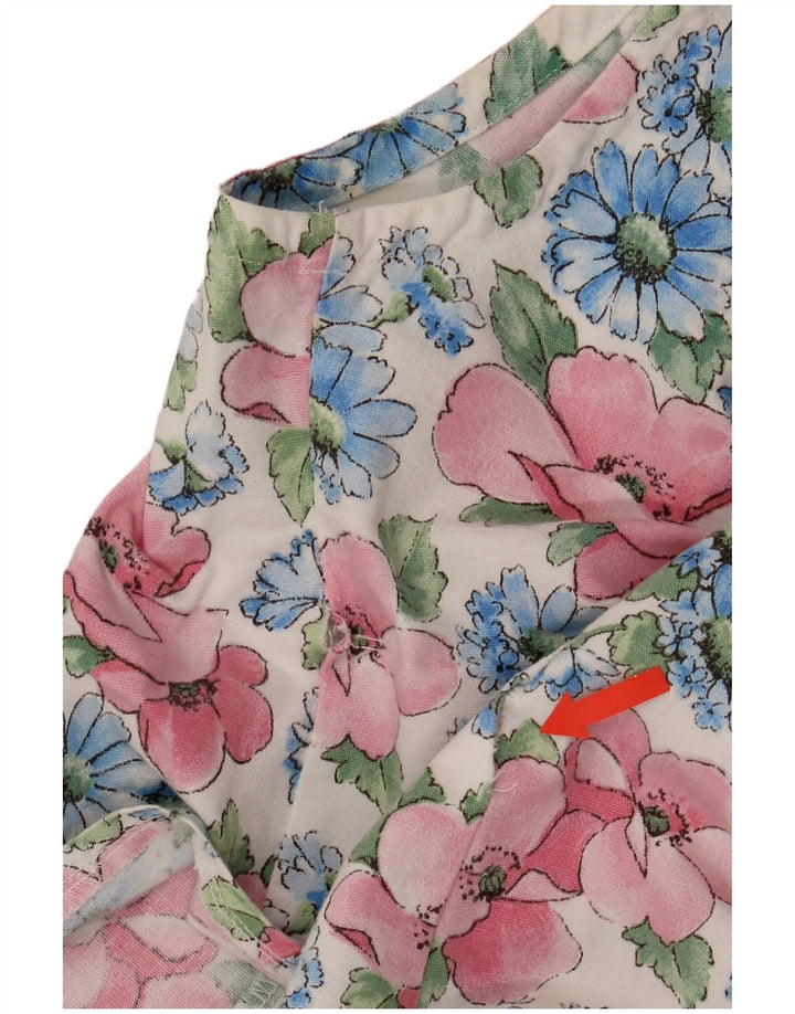 Vintage Womens Waistcoat UK 14 Medium Multicoloured Floral