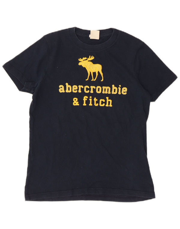Abercrombie & Fitch Boys Graphic T-Shirt Top 13-14 Years XL Navy Blue