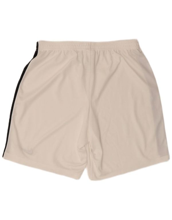 Nike Womens Dri Fit Sport Shorts XL W34 L8 White Colourblock Polyester