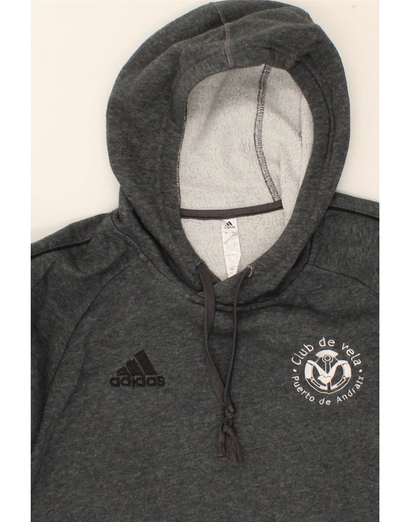 ADIDAS Mens Graphic Hoodie Jumper Small Grey Cotton | Vintage Adidas | Thrift | Second-Hand Adidas | Used Clothing | Messina Hembry 