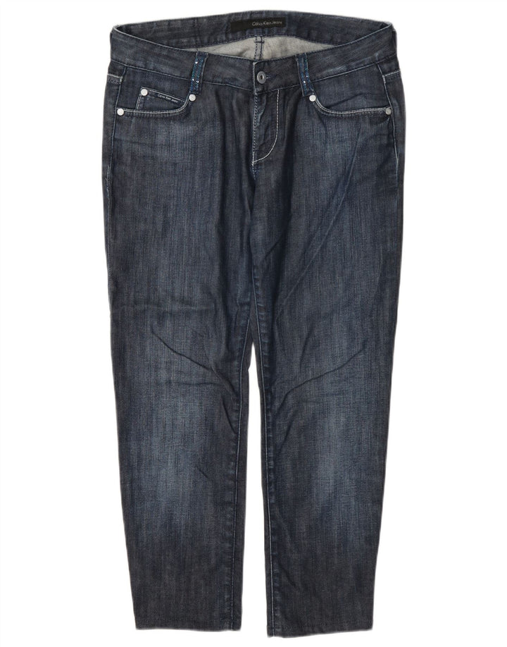 Calvin Klein Womens Cropped Jeans W29 L24 Navy Blue Cotton