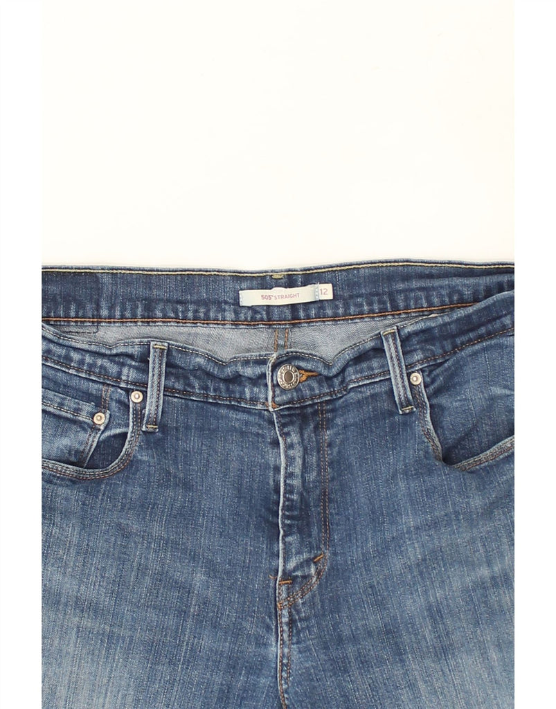 LEVI'S Womens 505 Straight Jeans UK 12 Medium W30 L28 Blue Cotton | Vintage Levi's | Thrift | Second-Hand Levi's | Used Clothing | Messina Hembry 