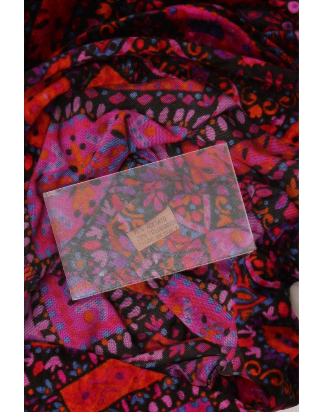 Vintage Womens 3/4 Sleeve Blouse Top UK 14 Medium Multicoloured Retro