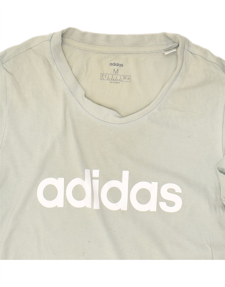 ADIDAS Womens Graphic T-Shirt Top UK 12/14  Medium Grey Vintage Adidas and Second-Hand Adidas from Messina Hembry 