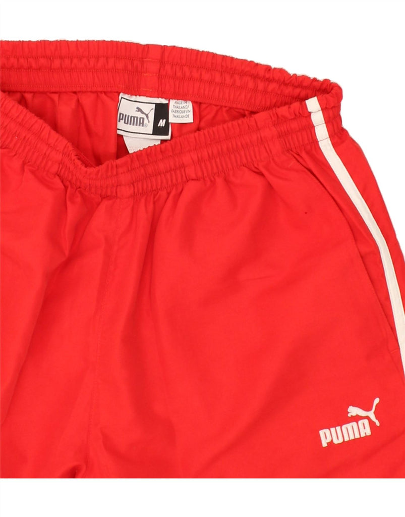 PUMA Mens Capri Tracksuit Trousers Medium Red Polyester | Vintage Puma | Thrift | Second-Hand Puma | Used Clothing | Messina Hembry 