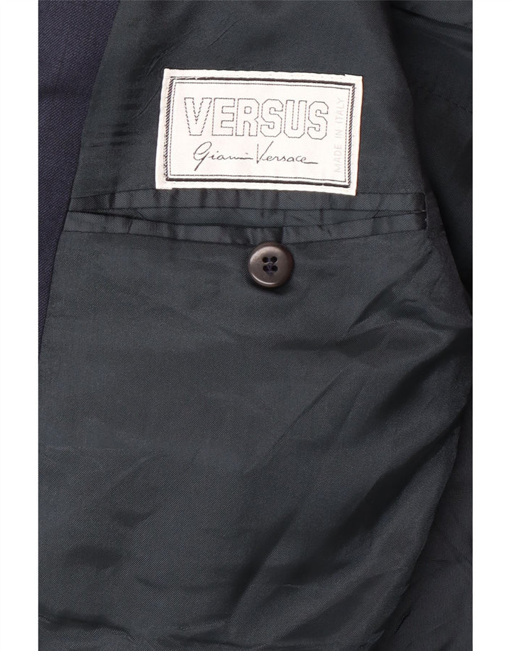 GIANNI VERSACE Mens 2 Piece Suit UK 40 Large W30 L30 Navy Blue Classic