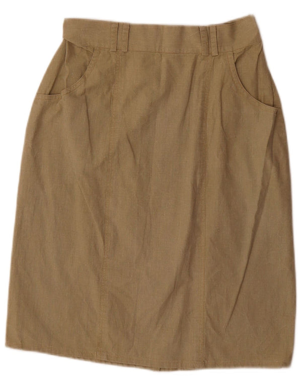 Vintage Womens Pencil Skirt  W26 Small Khaki