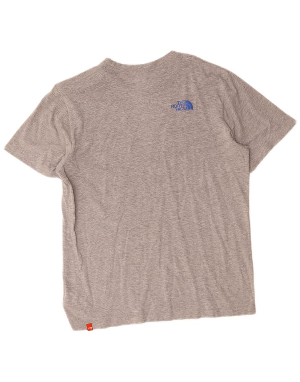 The North Face Mens Graphic T-Shirt Top Small Grey Flecked Cotton