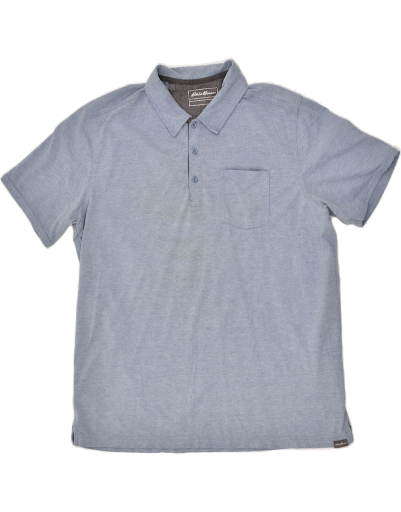 EDDIE BAUER Mens Polo Shirt XL Blue Cotton | Vintage Eddie Bauer | Thrift | Second-Hand Eddie Bauer | Used Clothing | Messina Hembry 