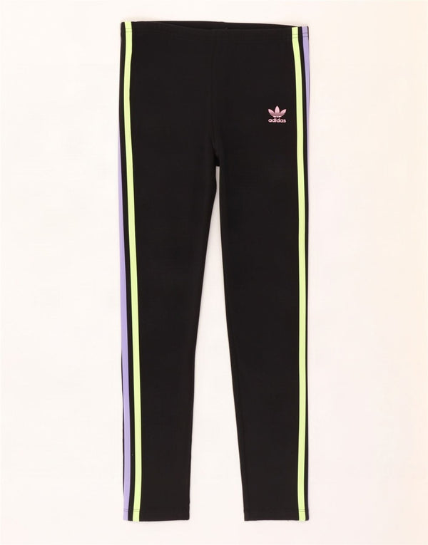 Adidas Girls Leggings 12-13 Years Black Cotton