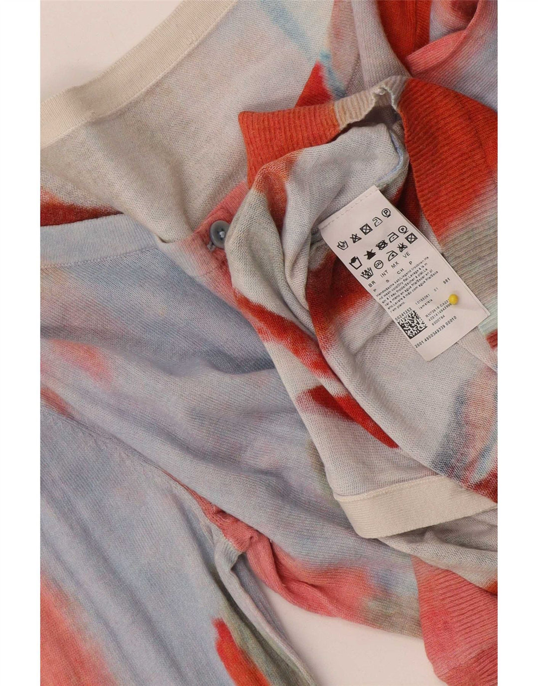 Hugo Boss Womens Abstract Pattern Cardigan Sweater UK 10 Small Multicoloure